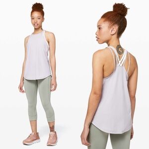 Lululemon Run Off-Route Tank Iced‎ Iris W1BXWS Size 10